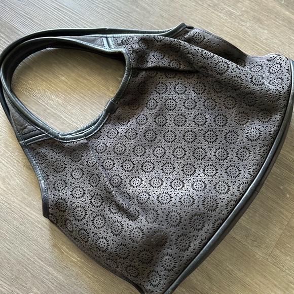 Ugg Gray Leather Hobo Bag - Picture 3 of 7